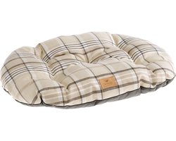 kussen Scott 43 x 30 cm textiel bruin