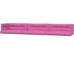 Kussen Set - Pallet Kussens - Buiten Zitten - Waterafstotend Materiaal - 7 Delig - Roze