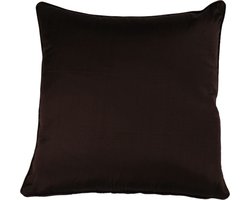 Kussen Silk-look Bruin | 40 X 40 | Sierkussen Voor Woonkamer Of Slaapkamer