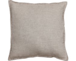 Kussen soft linnen kiezel 48x48cm