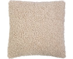 kussen teddy krul beige 45x45cm
