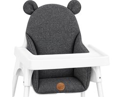 Kussen voor kinderstoel baby opvouwbaar zitverkleiner – zitkussen steun voor Ikea Antilop kinderstoel en babystoel – zitverkleiner waterafstotend wasbaar Grijs