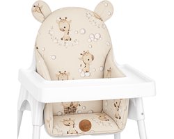 Kussen voor kinderstoel baby opvouwbaar zitverkleiner – zitkussen steun voor Ikea Antilop kinderstoel en babystoel – zitverkleiner waterafstotend wasbaar Giraffen