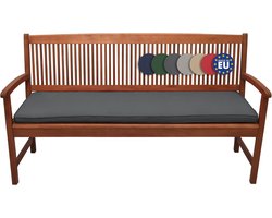 Kussen voor Tuinbank 120x48x5cm - Graphiet Grijze Zitting met Wasbare Hoes - Tuinkussen met Oeko-Tex Certificaat