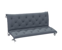 Kussen voor tuinbanken, buitenbankkussen, zitkussen voor tuinschuifbank, Hollywood-stijl schommelbankkussen, zeer comfortabele driezitsbank (grijs, 150x98x8 cm)