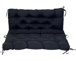 Kussen - Zwart - Waterdicht - Buiten Kussen - Zit Kussen - Lounge - Tuin - Tuin Meubel - Tuinmeubelen - Lounge Kussen - Loungekussens - Meubilair - Tuinmeubilair - Zitkussen