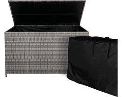 Kussenbox - rotan - 582 l - grijs
