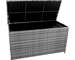 Kussenbox - rotan - 700 l - grijs
