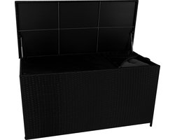 Kussenbox - rotan - 700 l - zwart