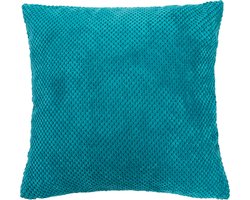 Kussen(gevuld) BUBBLE, SET/2, 45x45cm, petrol, rits