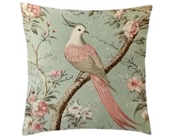 Kussenhoes 1 stuk - 45x45 cm - Vogel - Chinese stijl