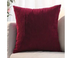 Kussenhoes - 60*60 cm - 3XL - Slaapkamer Woonkamer Woondecoratie - Kussenhoes voor slaapbank - Corduroy bankdecoratie - Corduroy kussenhoes - Kussenhoes voor slaapkamer - Zonder kern - Gestreepte sierkussenhoes