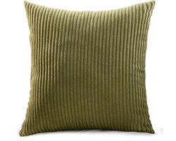 Kussenhoes - 80*80 cm - 1 stuk - 6XL - Slaapkamer Woonkamer Woondecoratie - Kussenhoes voor slaapbank - Corduroy bankdecoratie - Corduroy kussenhoes - Kussenhoes voor slaapkamer - Zonder kern - Gestreepte sierkussenhoes