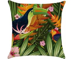 Kussenhoes Amazone - Kaketoe - Kussenhoes - 45x45 cm - Sierkussen - Polyester