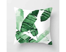 Kussenhoes Bladeren ' waterverf' groen (500015)