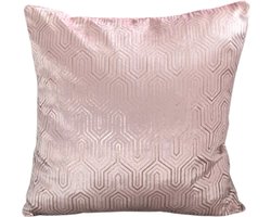 Kussenhoes Bright Geometric - Kate  - Kussenhoes - 45x45 cm - Sierkussen - Polyester - Fluweel met print