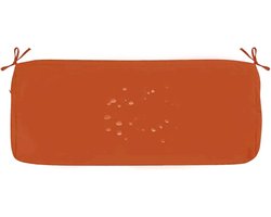 Kussenhoes Buitenbank - Hoes voor Zitkussen - Buitenmeubels - Waterdicht en Kleurvast - 60x60x8cm - Oranje
