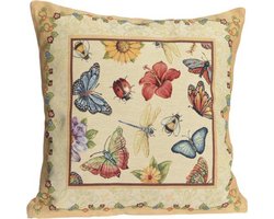 Kussenhoes - Butterfly - Zonnebloem - Vlinder - Libelle