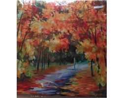 Kussenhoes - Decoratieve kussenhoes 45x45 cm - Bospad in de herfst