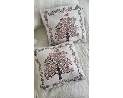 Kussenhoes Gobelinstof Magic tree met rits 45*45cm