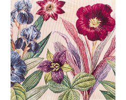 Kussenhoes - Gobelinstof - Pansy - Viooltjes - Bloemen - paars - blauw - 45 x 45 cm