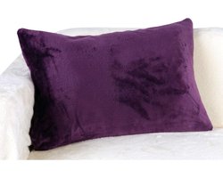 Kussenhoes Knuffel - Decoratief Sierkussen - Ontspannen Uren - Zachte Ploeg - 40 x 60 cm - Violet