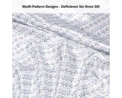 Kussenhoes met Rits, Polyester Satijnen Kussenhoes voor Haar, Gladde Bloemenprint met Bloemen Strepen, 40 x 80 cm
