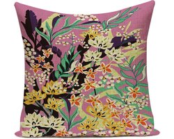 Kussenhoes Plantpatroon Cover Kussen Kleine Bloem Print Kussen Decoratieve Landelijke Stijl Kussensloop Bladeren Decoratieve Kussenhoes Home Decor Kussensloop