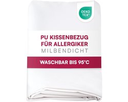 Kussenhoes PU - Waterproof Beschermhoes - Hygiënisch Slapen - Ademend Materiaal - 40x40 cm - Wit