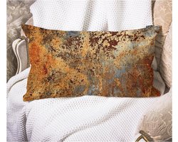 Kussenhoes Rechthoekig - Decoratieve Hoes - Woonkamer Decoratie - Katoen Linnen Materiaal - 30x50 cm - Bruin Roest Metaal
