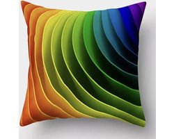 Kussenhoes regenboog - multicolor - Sierkussen - 45x45 cm