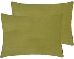 Kussenhoes Set - Decoratieve Hoezen - Woonkamer Decoratie - Handgemaakte Kwaliteit - 30 x 45 cm - Chartreuse Groen