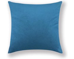Kussenhoes Velvet Blauw - Kussenhoes - 45x45 cm - Sierkussen - Polyester - Fluweel