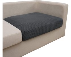 Kussenhoes voor bank Magic Stretch, bankhoes voor 3 kussens, L-vormig, voor honden en huisdieren, 2-zits, vervangende meubelbeschermer, donkergrijs, lengte 25-37 inch (ongeveer 63,5-94,0 cm) (slechts 1 artikel)
