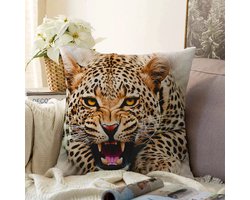 Kussenhoes voor vloerkussen 70x70cm - Luipaard - Kussenhoesje - Sierkussenhoes - Kussensloopussen met Kussenhoesje