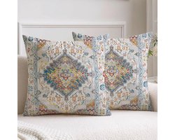 Kussenhoezen 45 x 45 cm Set van 2 - Munte Pluche Zachte Pillow Covers voor Bank en Tuin