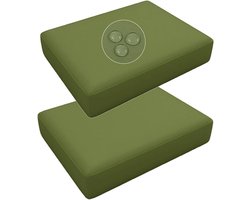 Kussenhoezen Bank - Zitkussenhoezen - Buiten Meubels - Waterdicht Materiaal - 2 stuks 60x60cm - Sage