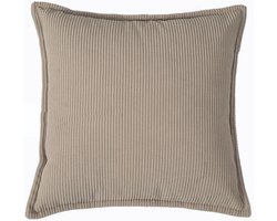 Kussenhoezen Corduroy - Kussensloop Sierkussen - Bank Decoratie - Onzichtbare Rits - 50x50 cm - Licht Curry