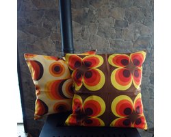 Kussenhoezen - Retro Groovy kussenhoes set van 2 - 45 x 45 cm - Exclusief binnenkussen