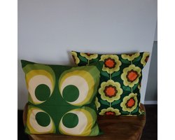 Kussenhoezen - Retro Groovy kussenhoes set van 2 - 45 x 45 cm - Exclusief binnenkussen