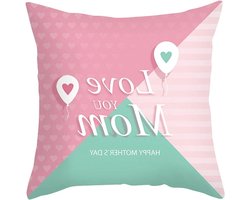 Kussenhoezen Set - Decoratief Textiel - Woonkamer Decoratie - Zachte Polyester Stof - 45x45 cm - Roze Groen