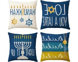 Kussenhoezen Set - Decoratieve Hoezen - Feestelijke Decoratie - Zachte Polyester Stof - 45 x 45 cm - Multicolor