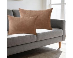Kussenhoezen Set - Decoratieve Hoezen - Interieur Opfrissen - Aanpasbare Maten - 40x70 cm - Lichtbruin