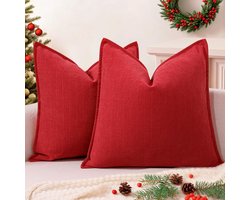 Kussenhoezen Set - Decoratieve Hoezen - Woonkamer Decoratie - Zachte Chenille Stof - 40x40 cm - Meerdere Kleuren