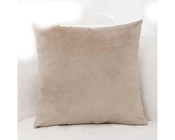 Kussenhoezen Set - Sierkussenhoezen Bank - Woonkamer Decoratie - Effne Flanel Stof - 40x60 cm - Kaki