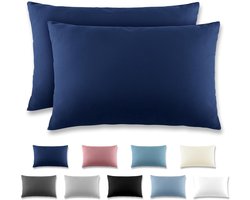 Kussenhoezen set van 2 - 50 x 80 cm - 100% polyester - verschillende kleuren