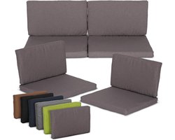 Kussens Loungeset Tuin Monaco (8-delig) | Outdoor Kussen waterafstotend met Ritssluiting | Geschikt voor de Allibert Tuinset Lounge | Groot Kussen Grijs