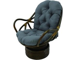Kussens voor rieten stoelen - Draaibare tuimelstoelkussens - Meer comfort buiten - Waterdicht en zonbestendig - 120x60x12cm - Rood