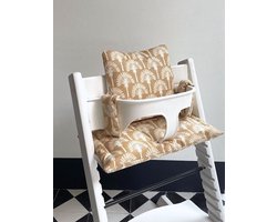 Kussenset Boho ibiza voor stokke tripp trapp kinderstoel- okergeel- tripptrapp kussen- bohemian- liefleukenhip