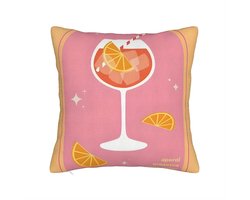 Kussensloop - Roze - Oranje - Drankje - Zomer - Stijlvol - Interieur - Sierkussensloop - Kussenhoes - 45x45 cm